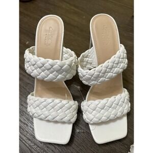 Charlotte Russe Women's White Heels Shoes Size 8‎